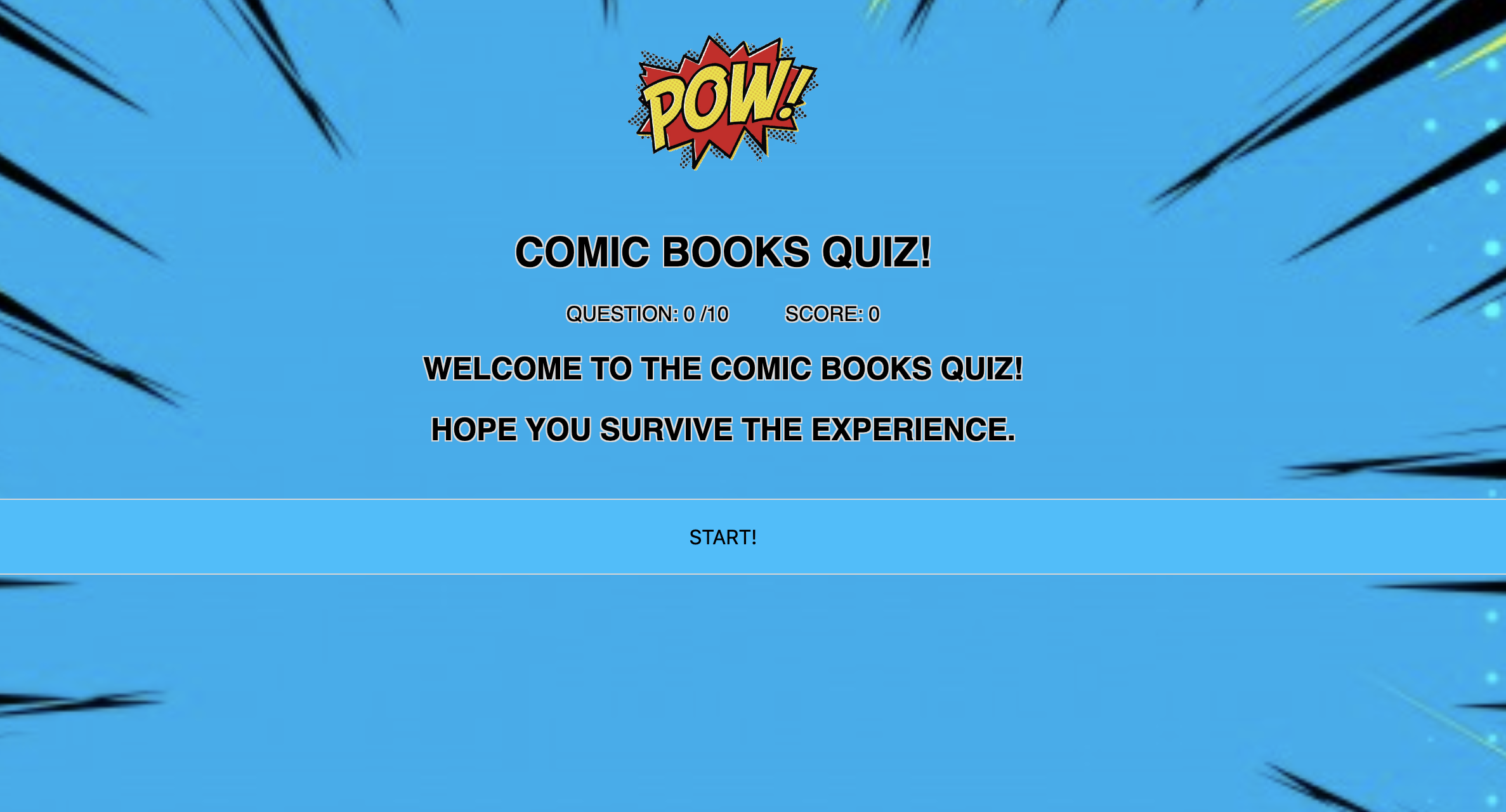 Comic Book Quiz App Image